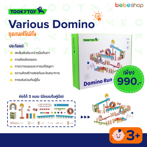 Tooky Toy-Various Domino-ชุดเกมส์โดมิโน